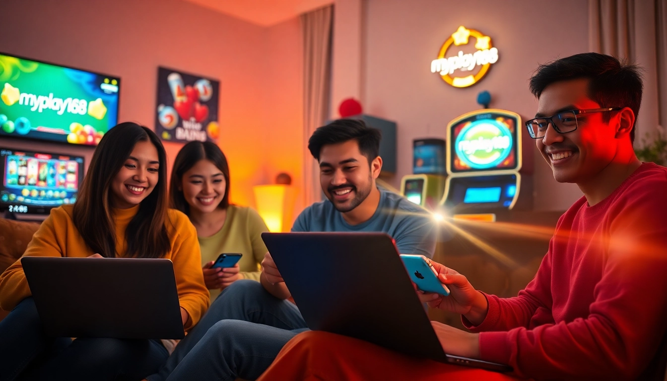 Play popular games on the myplay168 platform with friends in a vibrant online setting.