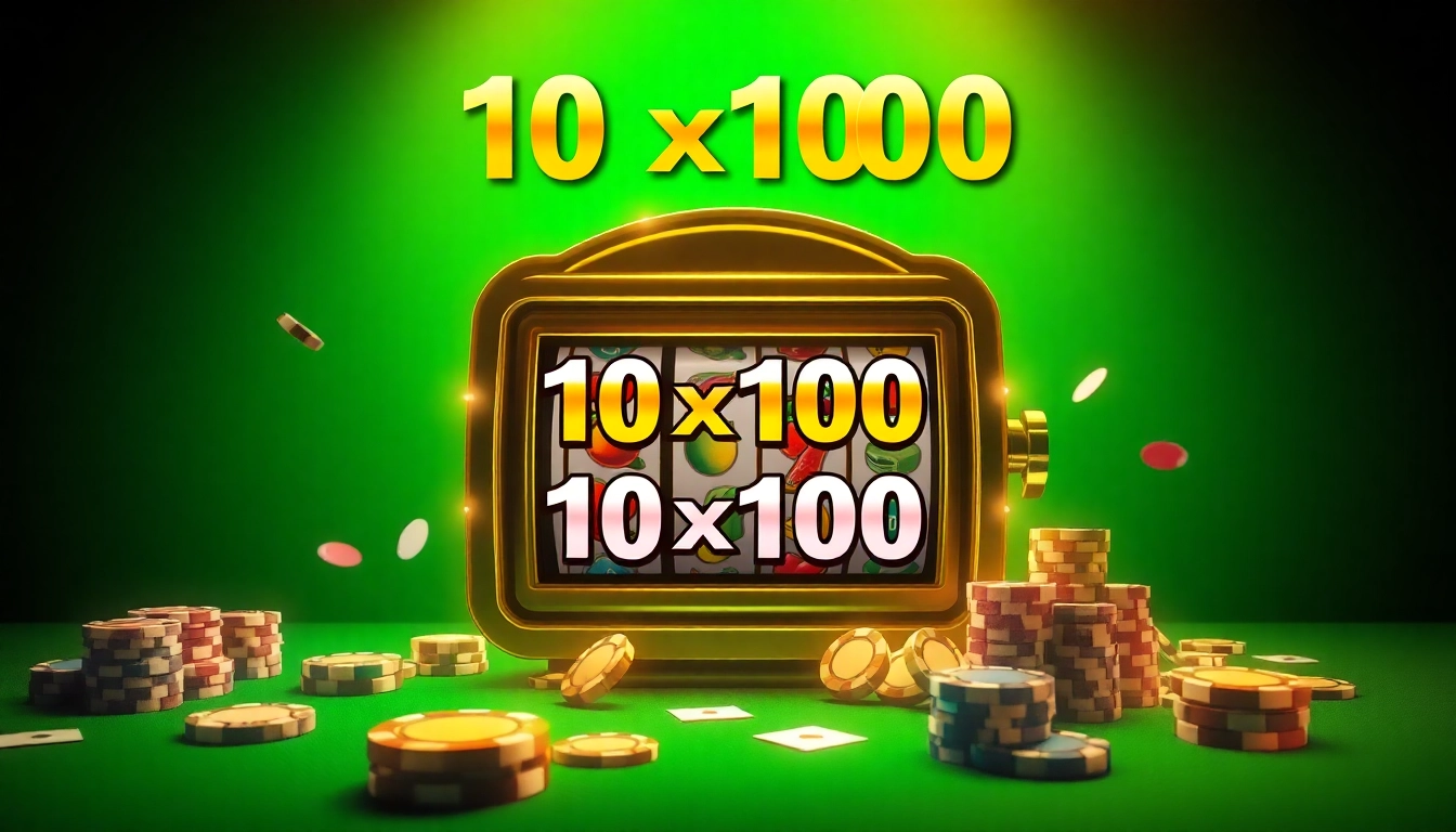 Catch an exciting casino promotion with 10รับ100 showcasing a lucrative slot offer on a vibrant, festive banner.