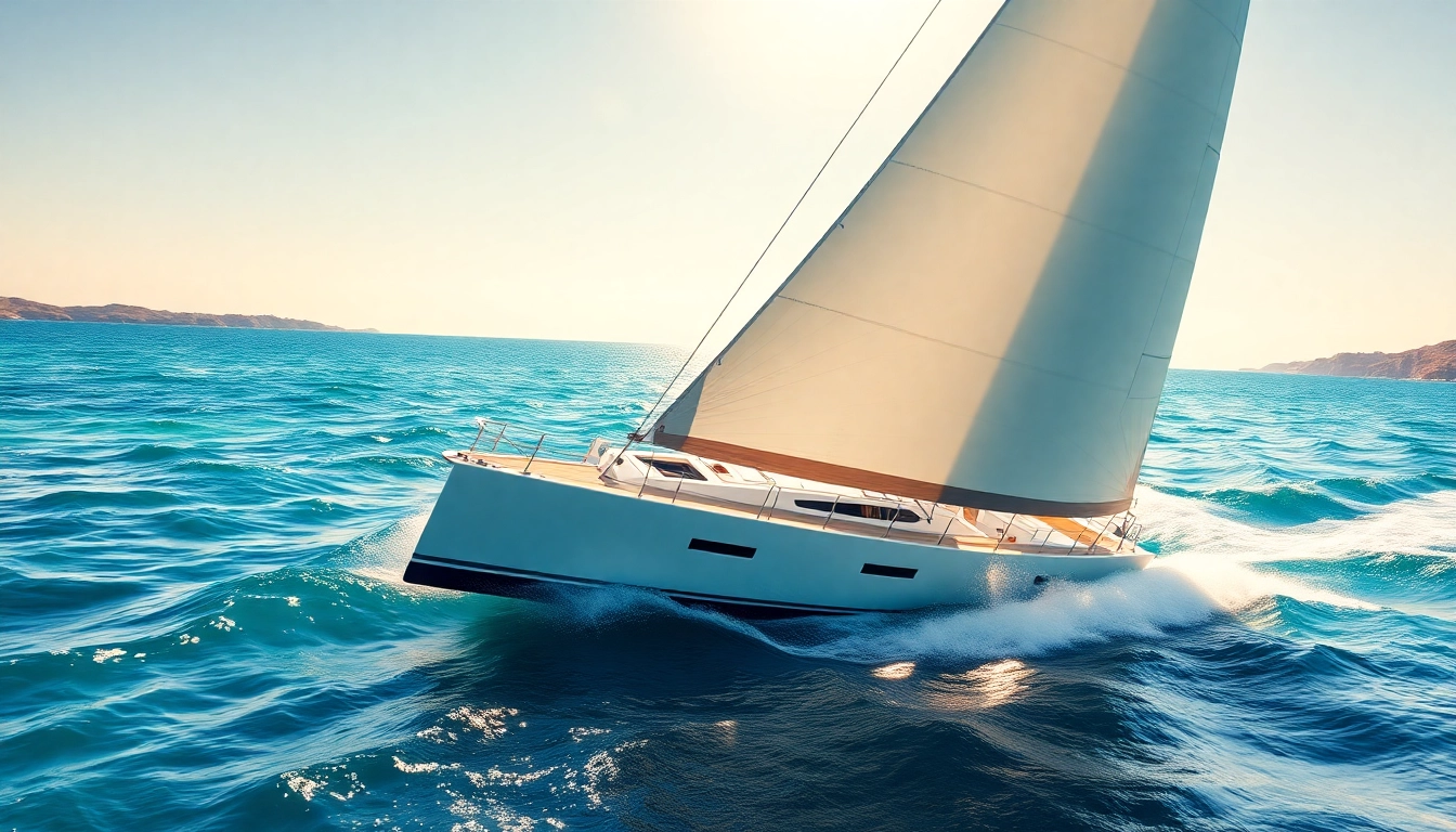 The J88 sailboat racing across shimmering waters, showcasing its speed and design.