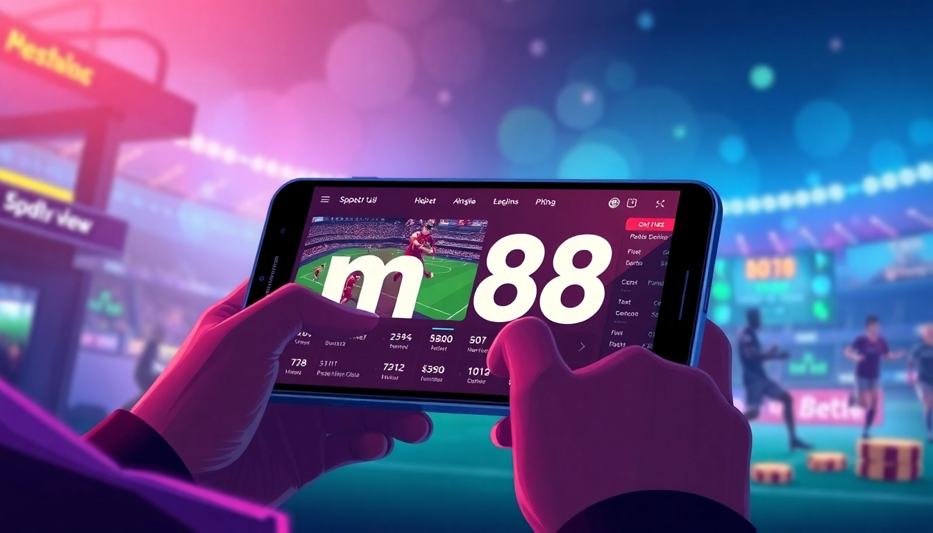 Engage with the m88 sports betting platform showcasing vibrant casino action and live betting excitement.