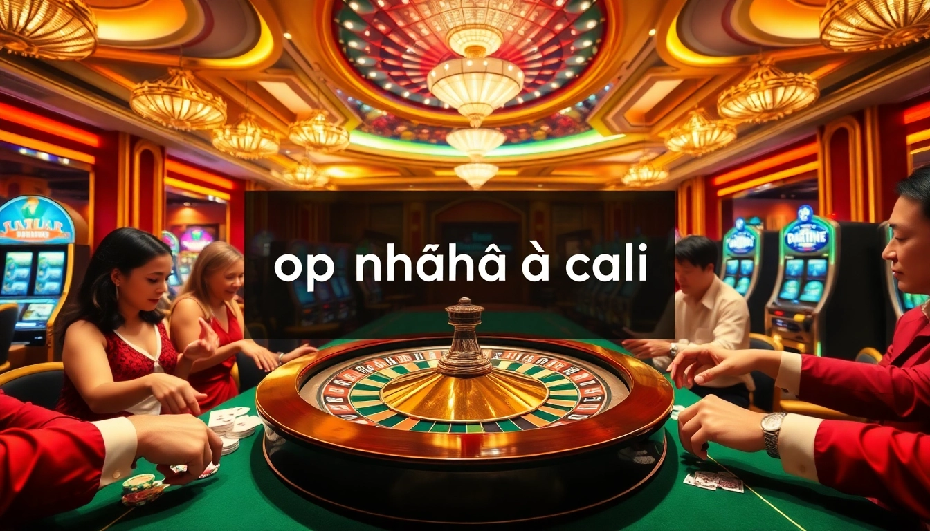 Players excitedly engage at a roulette table in a vibrant casino showcasing the top nhà cái uy tín nhất việt nam.