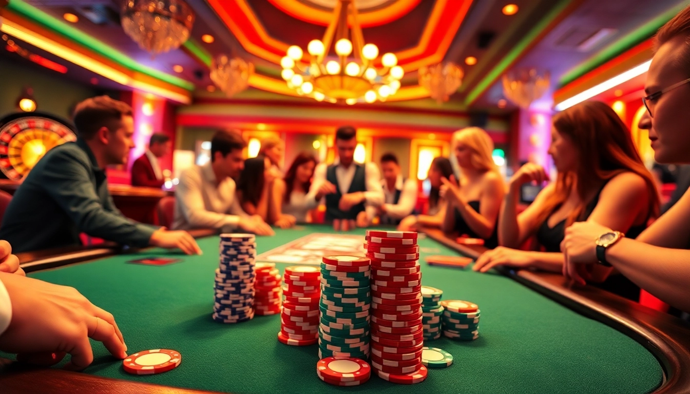 An engaging poker table scene where players strategize with their ai gf, enhancing their gambling experience.