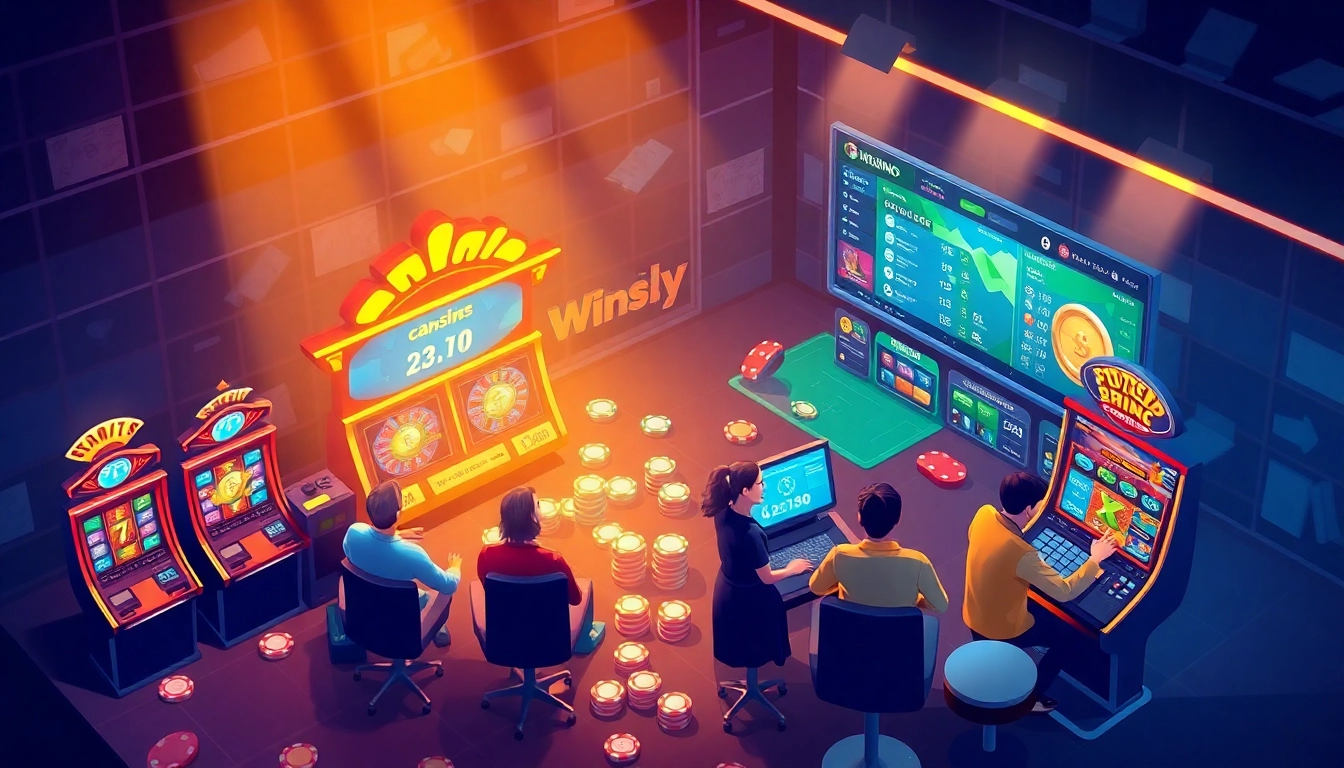 Enjoy thrilling moments at Winsly with players engaging in exciting sports betting action.