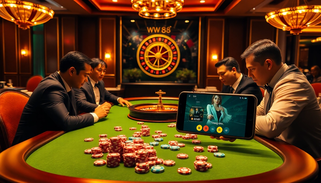 Experience the thrill of winning at the casino with trang chủ WW88 app in action.